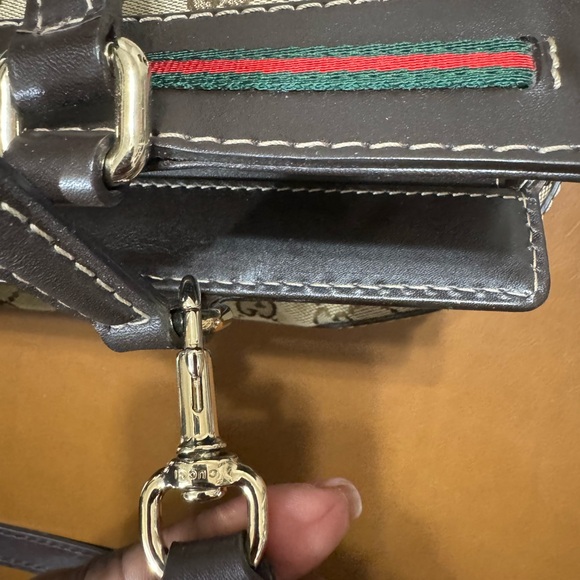 Gucci GG Canvas Web Sherry Line Tote Bag - Picture 9 of 10